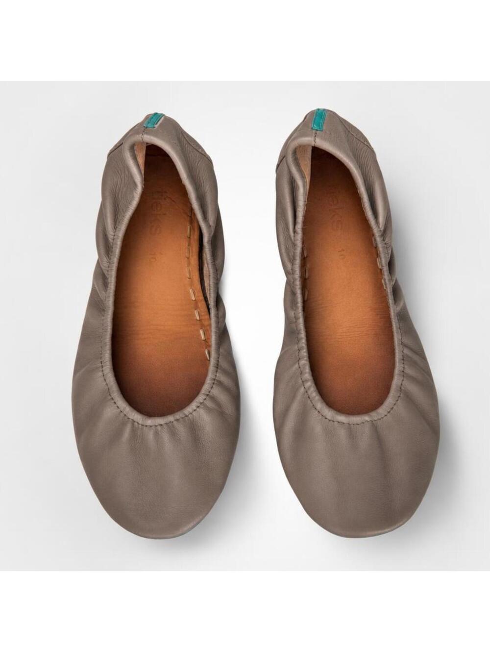 Tieks Taupe Leather Ballet Flats Size 10